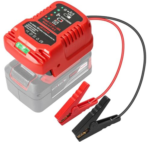 Booster di avviamento per auto compatibile con batteria Einhell 18V Avviatore di emergenza Jump Starter Powerbank portatile per diesel e benzina con tecnologia al litio