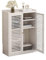 Mobilettos Nascondi Router Materiale di Bambù Addensato Design Cavo Archiviazione Multipla Armadio per Router in Legno per La Decorazione Della Parete(White,59 * 25 * 82cm)