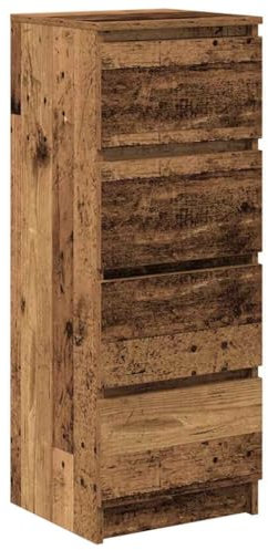 vidaXL Sideboard Altholz-Optik 37,5x35x99 cm Holzwerkstoff, Kommode, Schrank, Flurschrank, Anrichte, Küchenschrank, Wohnzimmerschrank, Wohnzimmermöbel