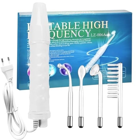 High Frequency Stick Face with 4 Probes, Beauty Face Machine, High Frequency Wall, Radio Frequency Device Face, Beauty Face Machine, Acne Treatment Device