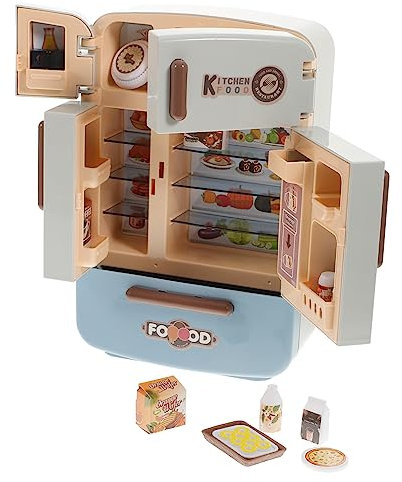 Warmhm Frigorifero Giocattolo Mini Set Accessori Cucina Elettrodomestico Miniatura Per Case in Scala Decorazioni Casa Giocattolo Cibo Per Bambole