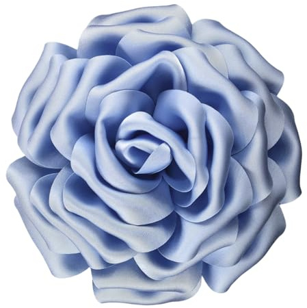Broche en forme de fleur pour femme faite à la main en satin de soie de 160 mm pour mariage, fête, robe, veste, cadeau pour mère de la mariée, 160mm, Mousseline de