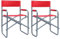 Genérico WenjingqiES-47919 Regiestuhl, 2 Stück, Stahl, Rot