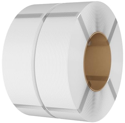 eSUN PLA Refill Filament 1.75mm, Weiß, 2KG | Spulenloses 3D Druck Filament Maßgenauigkeit +/- 0.05mm, 1 kg pro Spule, 2 Spulen für 3D Drucker