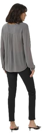 KAFFE Damen Bluse Langarm Amber Damen Bluse Amber Langarm V Ausschnitt Casual Shirt Lange Ärmel