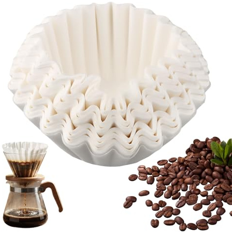 Kaffeefilter, Korbfilter, Papierfilter, 200 Stück Filtertüten, 80/200mm, Weiß, Hochwertige Filter für Kaffeemaschine
