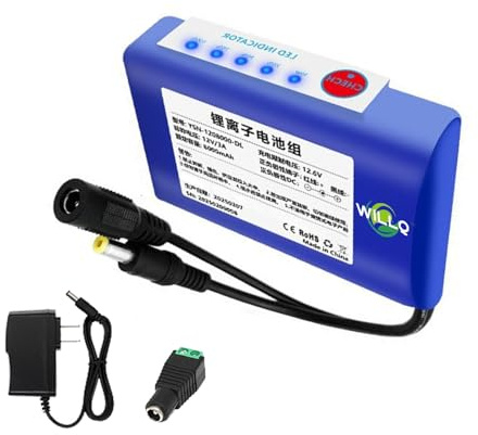 WILLQ 12V Polymer-Lithium-Akkupack mit hoher Kapazität: 5Ah, 8Ah, 10Ah, 20Ah, 30Ah, 40Ah, 50Ah, 60Ah für Solar-Straßenleuchten und Externe Notstromversorgung.,12v 8000mah