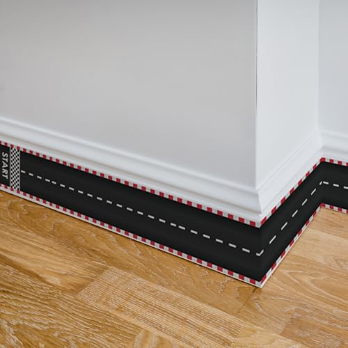 CIAODEKO Road Tape Wall Border Sticker Vehicle Decor Children's Room Race Track Wall Sticker Removable Wallpaper Vinyl Wall Pictures DIY Decorations