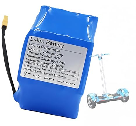Batterie 36V 4,4Ah pour Hoverboard Et Monocycle Électrique, avec Prise Intégrée. pour Hoverboard Et Scooter Électrique. (36V, 4,4Ah)