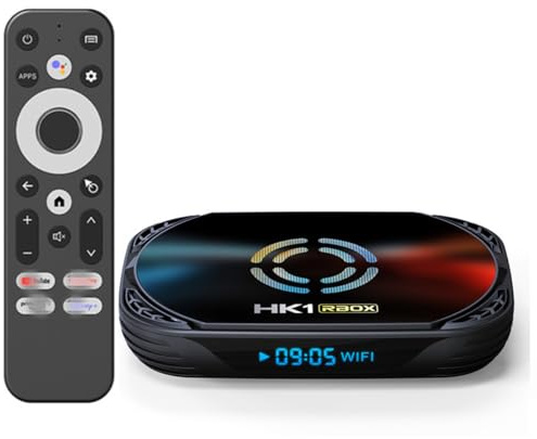 CHROX Android TV Box 14.0, HK1RBOX X50 S905X5M CPU Quad-Core 64Bit Cortex-A53, Smart TV Box 8K Supporta 2.4G/5G Dual-Band WiFi Bluetooth 5.0 USB 3.0 LAN Smart TV Box,4gb+32gb