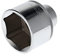 GEDORE red Vaso, Llave de vaso, Accionamiento de 3/4'' 20 mm, Hexagonal, 60 mm de ancho, Herramienta, R71006014, Acero