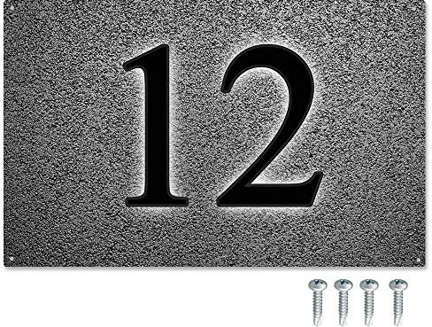 Bizz-Pop Numéro de Maison personnalisé sur Panneau Aluminium