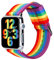 ESTUYOYA Cinturino Pride compatibile con Apple Watch 49mm 46mm 45mm 44mm 42mm 41mm 40mm 38mm, Bracciale in Nylon LGTBI Rainbow per iWatch Series 10 9 8 7 6 5 4 3 2 1 SE Ultra 7