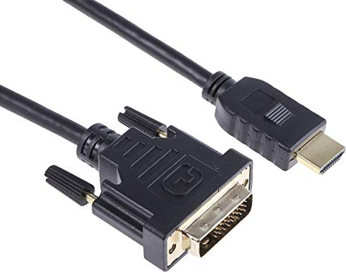 RS PRO HDMI-Kabel A HDMI Stecker B DVI-D Dual Link Stecker 1920x1200 max., 3m, Schwarz