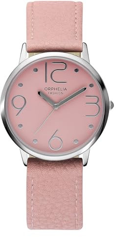 Orphelia Fashion Damen Analog Uhr Oblivious mit Leder Armband Rosa