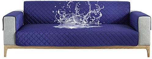 Carvapet Sofabezug wasserdichte Sofaüberwurf Antirutsch Wasserdichter Schutz Haustier Schonbezug Sofahusse Sofa Abdeckung Hussen überwurf für Sofa(Saphir,3 Sitzer)