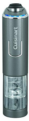 Cuisinart RWO-100NAS RWO-100 EvolutionX Cordless 4-in-1 Wine Opener Rechargeable, Plastic, Black