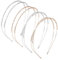 Jubaopen 4 Stück Doppelschichtiger Strass-Haarreif Kristall-Stirnbänder Glänzend Metall Haarband Perle Hochzeit Stirnbänder Braut Kopfschmuck Haarreifen Haarschmuck Elegante Haarband (Gold/Silber)