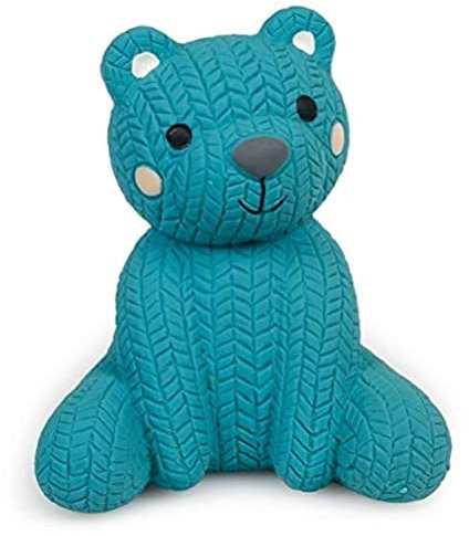 Petface Little Petface Teddy Bear Latex Chew Dog Toy, Blue (Pack of 1)