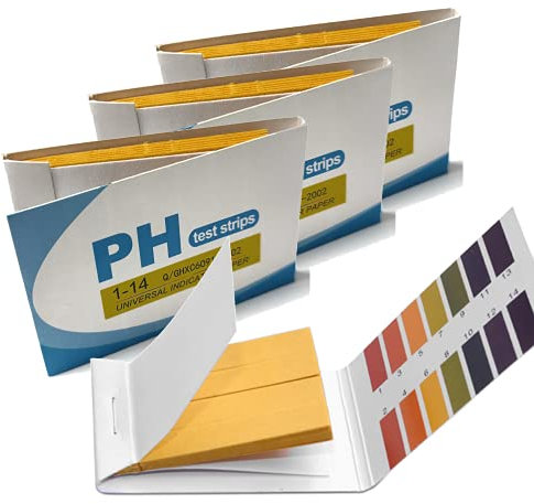 320x ph Teststreifen Testpapier Lackmuspapier ph-Wertebereich 1 -14 mit Farbvergleichsskala (4x 80er Pack)