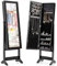 RELAX4LIFE Armoire à Bijoux sur Pieds avec Miroir Pleine Longueur HD 4 Angles Réglables, Armoire à Bijoux avec Grand Espace de Rangement pour Chambre, Vestiaire, Salle de Bain (Noir)