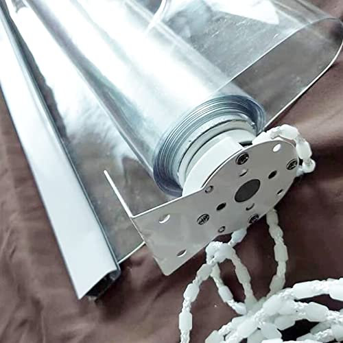 BBHW Rollo Rollos für Fenster Transparenter Schirm-Zaunvorhang des Plastiks, Langlebige Rollos für Büro/Bank/Apotheken/Restaurants, 60 cm / 80 cm / 100 cm / 120 cm / 140 cm Breit