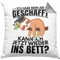 Trendation Abi 2025 Geschenk Abschluss Abitur Kissen mit Füllung 40x40 Faultier Abifeier Geschenkidee (Grau)