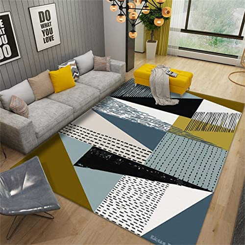 DJHWWD Auslegware Teppichboden Mehrfarbig Bunte teppiche Teppich für Balkon wasserfest Schlafzimmer Wohnzimmer Geometrisch Weich 140x200cm Teppich Schlafzimmer Outdoor Teppiche Balkon