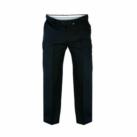 D555 Duke Mens Kingsize Stretch Trousers Pants with Belt Loop & Pockets Black 60 Waist Short Leg (Max)
