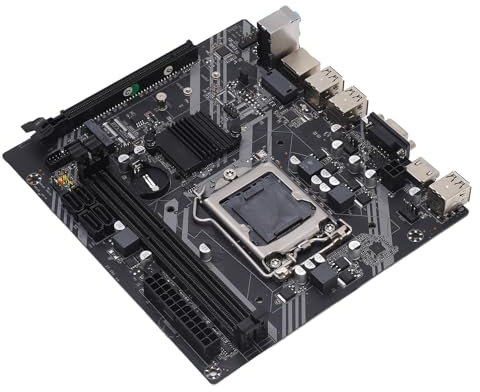 LGA 1155 Motherboard, DDR3 Computer Motherboard with 100M Network Card, Sound Card, VGA, Dual DDR3 Memory Slot, M ATX Motherboard for Quad Core i3 i5 i7