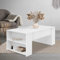 ML-Design Couchtisch in Weiß 100 x 60 x 42 cm, Geräumiger Wohnzimmertisch mit 2 Fächern an den Seiten, Moderner Sofatisch mit viel Stauraum, Holz Beistelltisch, Wohnzimmer Kaffeetisch Holztisch Tisch
