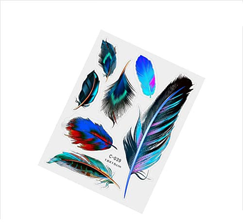iSpchen Autoaufkleber 3D Feder Totem Sticker Dekorative Aufkleber Personalisierte Aufkleber Auto Körper Fenster Kratzer Aufkleber Auto Abziehbilder Wände Laptop Styling Dekoration Sticker Set