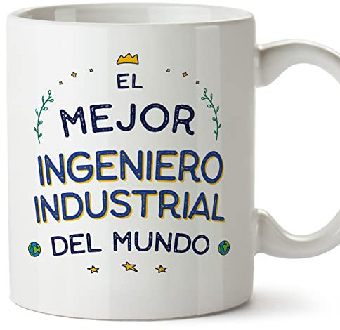 MUGFFINS Tazas para INGENIERO INDUSTRIAL hombre - En Español - Mejor del Mundo - 11 oz / 330 ml - Regalo original y divertido
