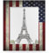 AUUXVA Bilderrahmen mit USA-Flagge, rechteckiger Holz-Bilderrahmen für Schreibtisch, Tischplatte, Wand-Collage, Dekoration, für Fotos mit Passepartout oder 20 x 25 cm ohne Matte