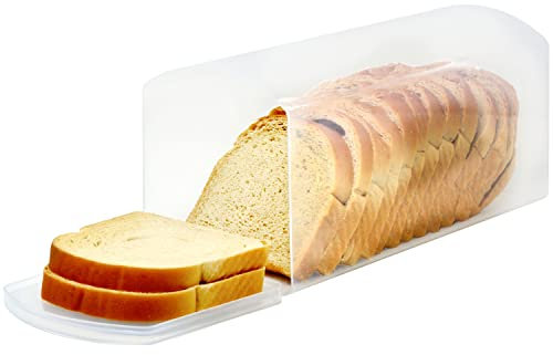 Youngever Plastic Bread Container, Sandwich Size Bread Storage Bin, Bread Dispenser