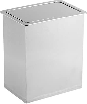 LYXXW Cubo De Basura con Tapa, Cubo De Basura Empotrado En La Encimera La Cocina con Aleta Equilibrio, Cubo Basura Pequeño Acero Inoxidable 304 Integrado En El Gabinete, Cuadrado/Redondo,S 13L