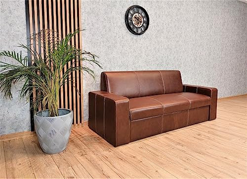 Quattro Meble 3 er Echtleder Sofa Antalya I Extra Breite 200 cm Ledersofa Echt Leder Couch große Farbauswahl !!!
