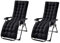 JTBDWOSK Liegestuhl Auflage, Dicke Lange Gartenliegen-Auflage Sofapolster Relaxliegenauflage für draußen, Terrasse, Sonnenliege, Bank, Liegestuhl, Kissen,Schwarz,2 Stück (1er Pack)