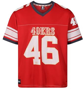 Recovered San Francisco 49ers Dark Red NFL Oversized Jersey Trikot Mesh Relaxed Top - XL