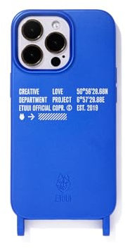 ETUUI Metallic Hook Hülle mit Ösen iPhone 13 Pro Dunkelblau [kompatibel mit MagSafe] - hochwertige Schutzhülle, Rundumschutz Handyhülle