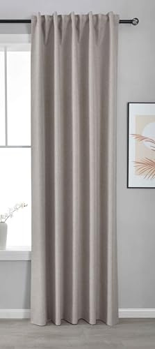 Gardinenbox Premium Verdunkelungsvorhang HxB 245x140 cm Taupe »Boston Dark« 100% Verdunkelung mit Multibandaufhängung, 2023600