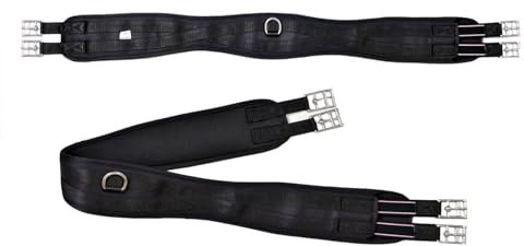Preto Sattelgurt Synthetischer Gurt, Pferdesattel, Springtraining, weiches Neopren und gepolstert, elastisches Ende, Vielseitigkeitsgurt Anti-Scheuerschutz, Anti-Gall-Komfort, Dämpfung, Leistung
