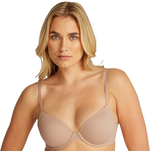 Calvin Klein Donna Reggiseno a Mezza Coppa Full Coverage Spalline Regolabili, Beige (Cedar), 3C