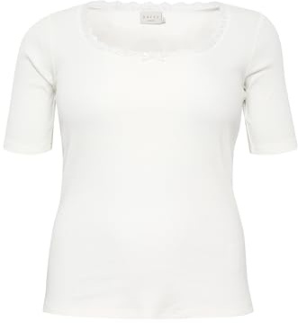 KAFFE CURVE Damen T-Shirt Kurzarm KCbritt Kurzarm