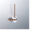 generic Toilet Brush and Holder, Wall Mounted Long Handle Toilet Brush Stainless Steel Cleaning Brushes Toilet Wand with Glass Cup, Rose Gold