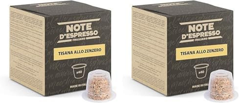 Note d'Espresso - Gingembre - Capsules d'Infusion - Exclusivement Compatible avec Machine NESPRESSO* - 40 x 2 g (Lot de 2)