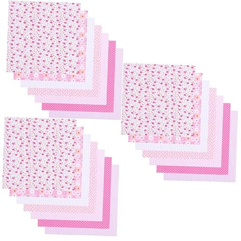 SHINEOFI 21 Stück DIY Baumwoll Patchwork Stoff Fat Quarters Quiltstoff Quadratischer Stoff Bedruckter Patchwork Blumen DIY Stoff Stoff Zum Nähen Bedruckter Quiltstoff Gesteppter