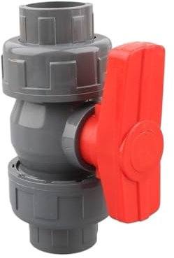 CHATROOM 1 Stück PVC-Kugelhahn 20 25 32 40 50 Mm Wasserleitungs-Kugelhahn Gartenbewässerung Aquarium Fischtank PVC-Rohrschlauchventil(Gray,ID 50mm)