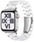 Bracelet de montre transparent en résine compatible avec montres connectées apple watch 38 40 41 42 44 45 49 mm (Blanc, 38 40 41 mm)