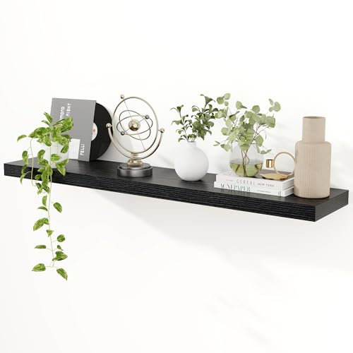 Feihorrm Floating Shelves for Wall, 120cm Large Display Storage Shelves, Extra Long Wall Mounted Wall Shelf for Living Room, Bathroom, Kitchen, Office, Floating TV Stand, Home Wall Decor